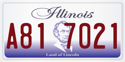IL license plate A817021