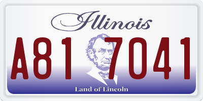 IL license plate A817041