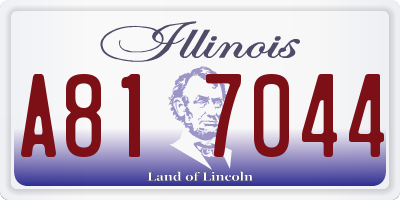 IL license plate A817044