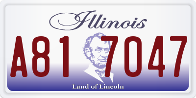 IL license plate A817047