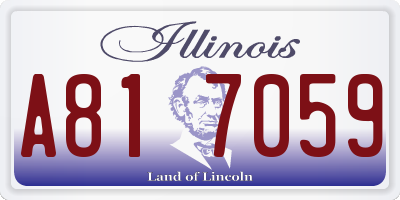 IL license plate A817059
