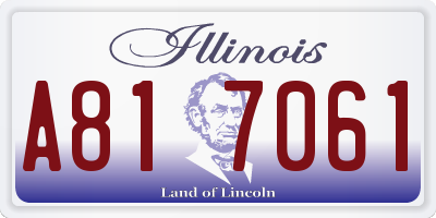 IL license plate A817061