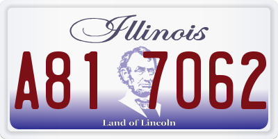 IL license plate A817062