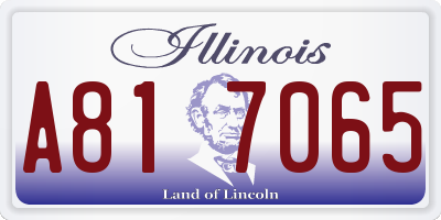 IL license plate A817065