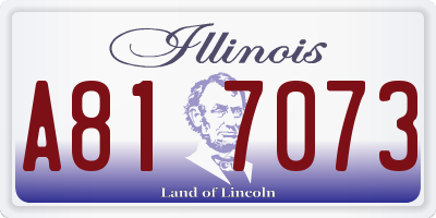 IL license plate A817073