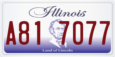 IL license plate A817077