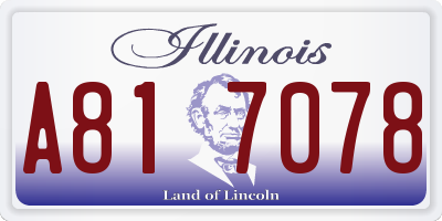 IL license plate A817078