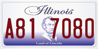 IL license plate A817080