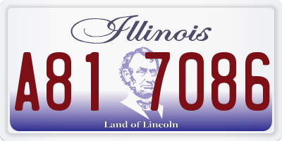 IL license plate A817086