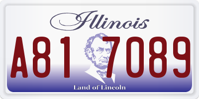IL license plate A817089