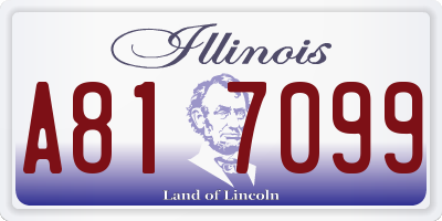 IL license plate A817099