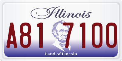 IL license plate A817100