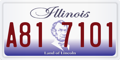 IL license plate A817101