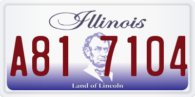 IL license plate A817104