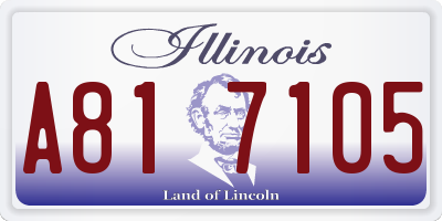 IL license plate A817105