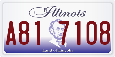 IL license plate A817108
