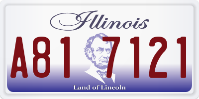 IL license plate A817121