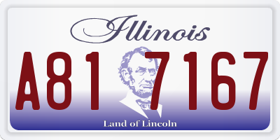 IL license plate A817167