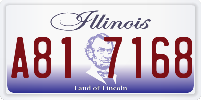 IL license plate A817168