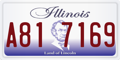 IL license plate A817169