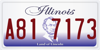 IL license plate A817173
