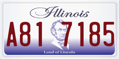 IL license plate A817185