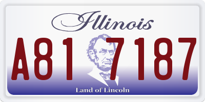 IL license plate A817187
