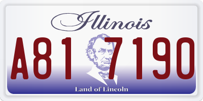 IL license plate A817190