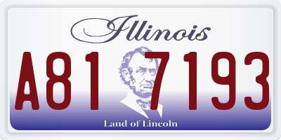 IL license plate A817193