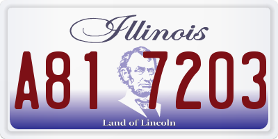 IL license plate A817203