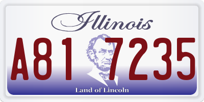IL license plate A817235