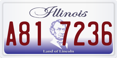 IL license plate A817236