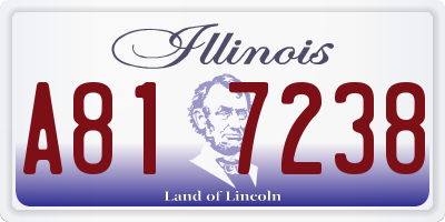IL license plate A817238