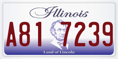 IL license plate A817239