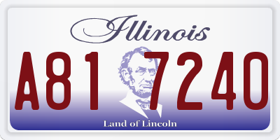 IL license plate A817240