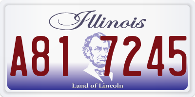IL license plate A817245