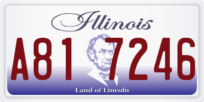 IL license plate A817246
