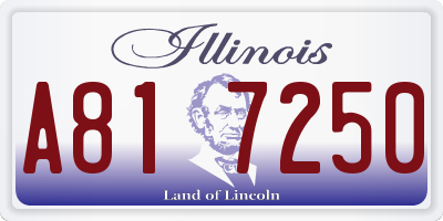 IL license plate A817250
