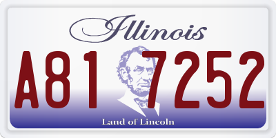 IL license plate A817252