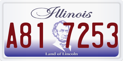 IL license plate A817253