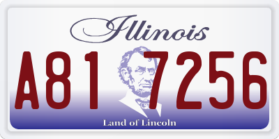 IL license plate A817256