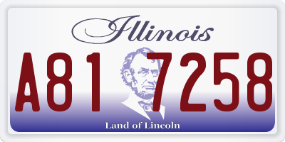 IL license plate A817258