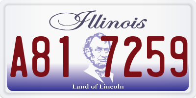 IL license plate A817259