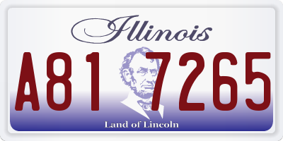 IL license plate A817265