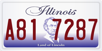 IL license plate A817287