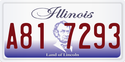 IL license plate A817293