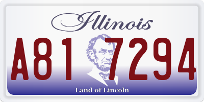 IL license plate A817294