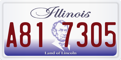 IL license plate A817305