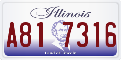 IL license plate A817316