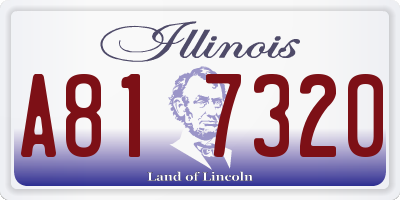 IL license plate A817320